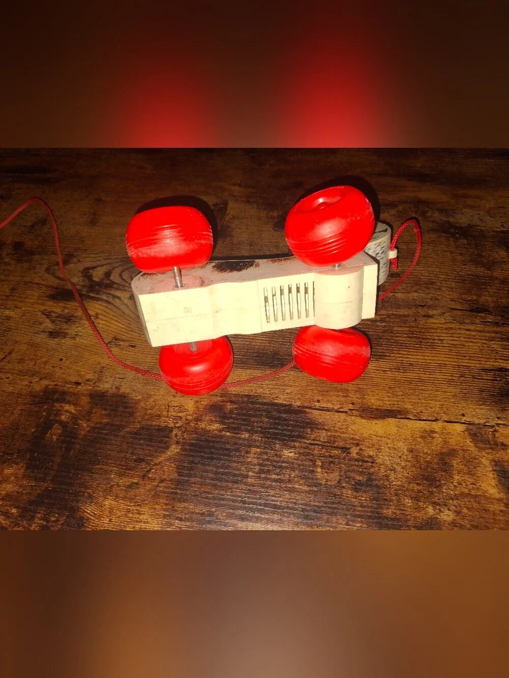 Vintage Fisher Price Little Snoopy Dog Pull Along Toy 1969 #2034 Wood